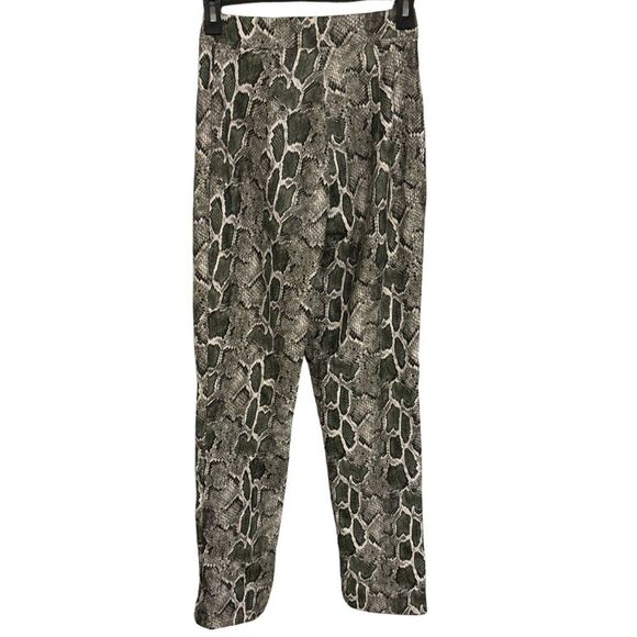NWOT Song Of Style REVOLVE Maud Snake Print Faux Leather High Rise Pants - Picture 6 of 9